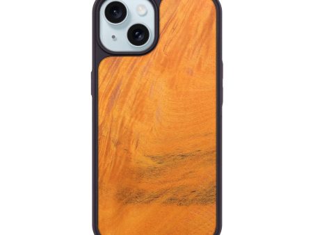 iPhone 15 Wood+Resin Phone Case - Atlas (Wood Burl, 673299) For Sale