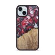 iPhone 15 Wood+Resin Phone Case - Jarod (Red, 672582) Online Hot Sale