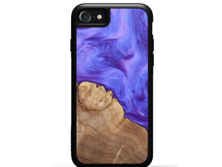 iPhone SE Wood+Resin Phone Case - Alexus (Purple, 677228) For Discount