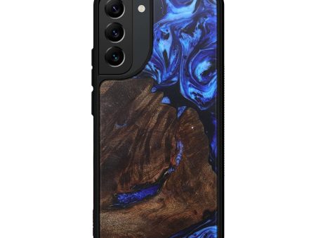 Galaxy S22 Plus Wood+Resin Phone Case - Crystal (Blue, 672161) For Discount