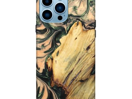 iPhone 14 Pro Max Wood+Resin Live Edge Phone Case - Hanna (Red, 674567) Supply