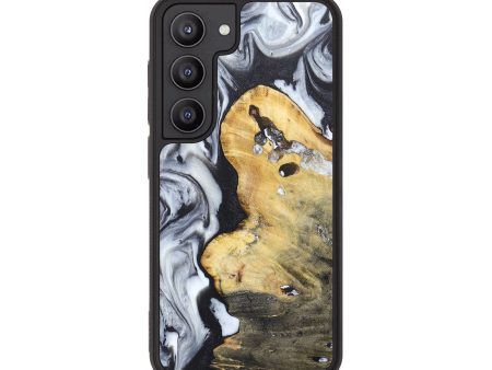 Galaxy S23 Wood+Resin Phone Case - Carl (Black & White, 672248) on Sale