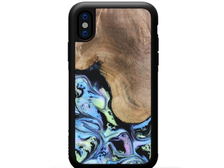 iPhone Xs Wood+Resin Phone Case - Kinsley (Aurora, 673628) Sale