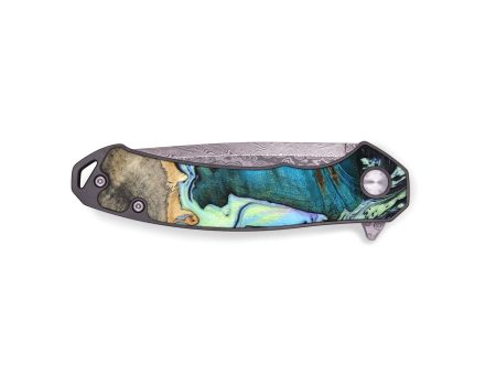 EDC Wood+Resin Pocket Knife - Remi (Aurora, 672040) For Sale