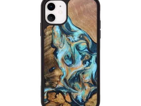 iPhone 11 Wood+Resin Phone Case - Howard (Mosaic, 675858) on Sale