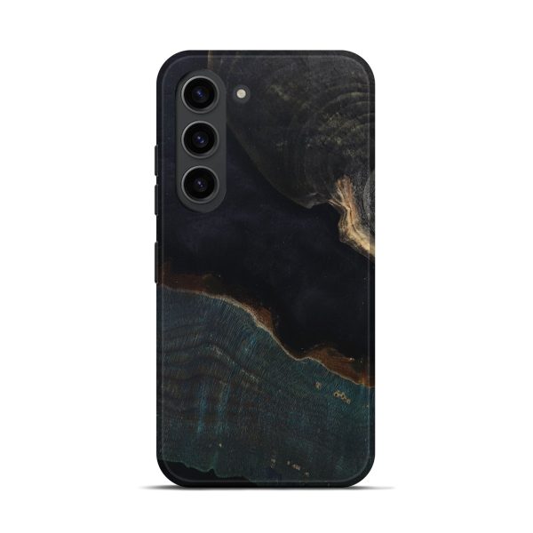 Galaxy S23 Wood+Resin Live Edge Phone Case - Alivia (Pure Black, 674618) Sale