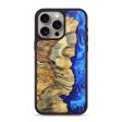 iPhone 15 Pro Max Wood+Resin Phone Case - Deneen (Blue, 676567) Supply