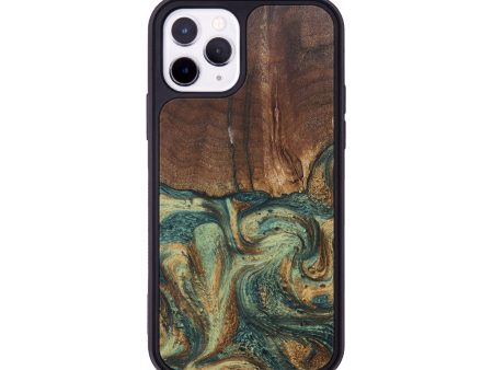 iPhone 11 Pro Wood+Resin Phone Case - Ellis (Green, 674257) Online Hot Sale