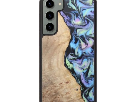 Galaxy S23 Plus Wood+Resin Phone Case - Bria (Aurora, 673649) Sale