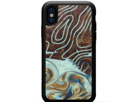 iPhone Xs Wood+Resin Phone Case - Heather (Pattern, 675197) Fashion