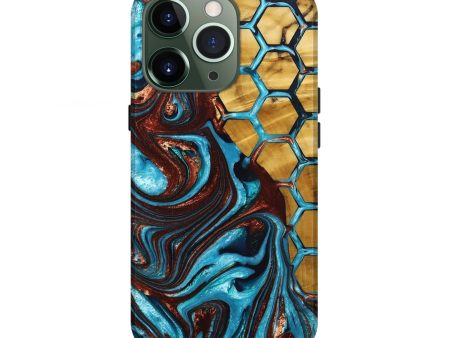 iPhone 13 Pro Wood+Resin Live Edge Phone Case - Aaron (Pattern, 674681) For Cheap