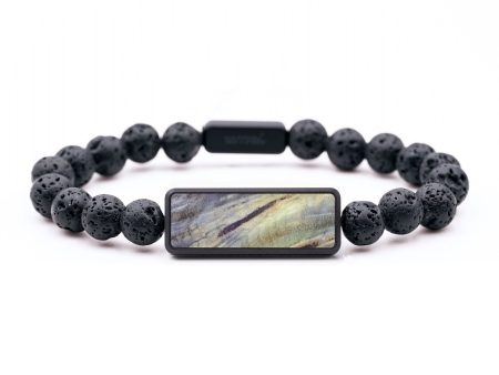 Lava Bead  Bracelet - Melba (Wood Burl, 675743) For Sale