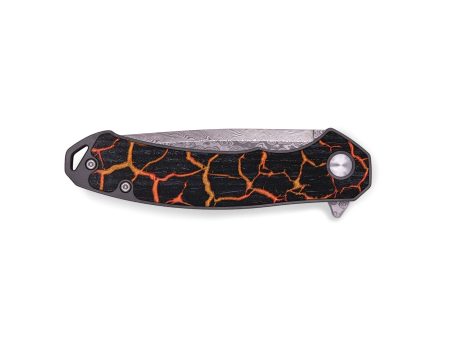 EDC Wood+Resin Pocket Knife - Glenn (Lava, 672064) Online Hot Sale