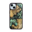 iPhone 15 Wood+Resin Phone Case - Elle (Green, 674286) Supply