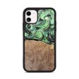 iPhone 11 Wood+Resin Phone Case - Barrett (Green, 677165) Online Sale