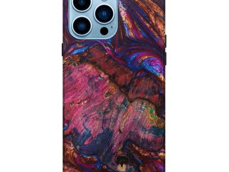 iPhone 14 Pro Max Wood+Resin Live Edge Phone Case - Judah (Purple, 672287) For Discount