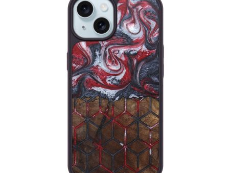 iPhone 15 Wood+Resin Phone Case - Kizzy (Pattern, 672279) on Sale