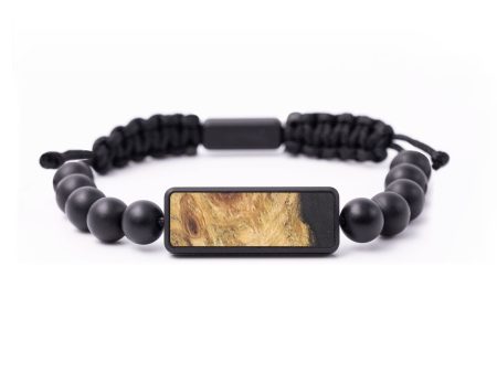 Onyx Bead Wood+Resin Bracelet - Paige (Pure Black, 673863) For Cheap