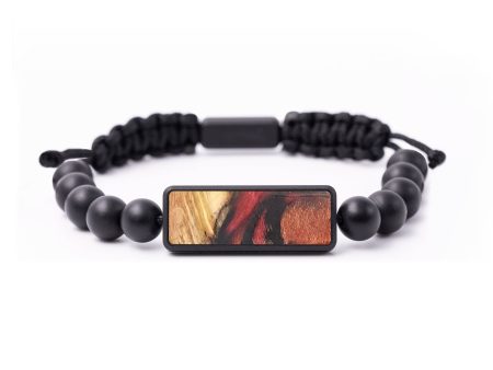 Onyx Bead Wood+Resin Bracelet - Michele (Red, 674932) For Discount