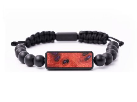 Onyx Bead Wood+Resin Bracelet - Allen (Wood Burl, 672456) Sale