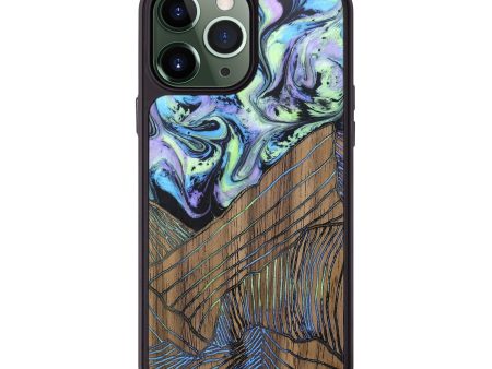 iPhone 13 Pro Max Wood+Resin Phone Case - Asia (Aurora, 673684) Discount