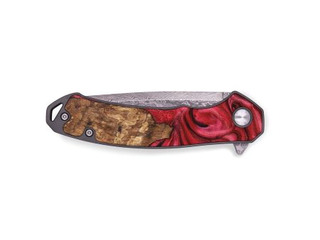 EDC Wood+Resin Pocket Knife - Andrea (Red, 672028) Online Hot Sale