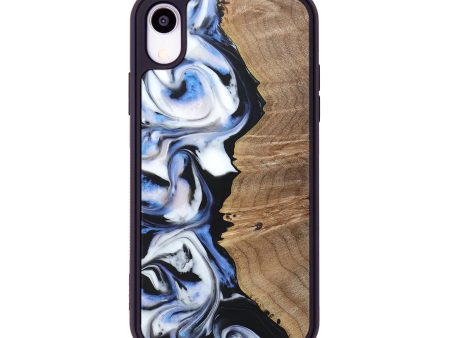 iPhone Xr Wood+Resin Phone Case - Leilani (Black & White, 672573) Online now