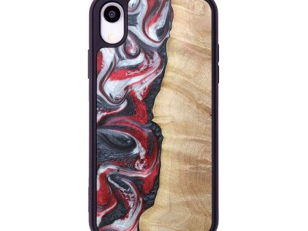 iPhone Xr Wood+Resin Phone Case - Jazmin (Red, 672189) Online