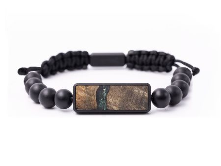 Onyx Bead Wood+Resin Bracelet - Dixie (Green, 672426) For Cheap