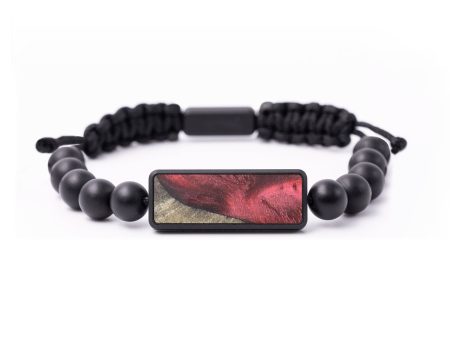 Onyx Bead Wood+Resin Bracelet - Shelly (Red, 674925) Cheap