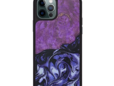 iPhone 12 Pro Max Wood+Resin Phone Case - Carter (Purple, 677118) Online now