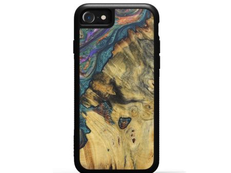 iPhone SE Wood+Resin Phone Case - Agnes (Green, 674258) Fashion