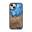 iPhone 15 Wood+Resin Phone Case - Ericka (Blue, 675888) Online now