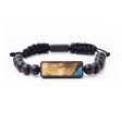 Onyx Bead Wood+Resin Bracelet - Kasey (Blue, 673866) Supply