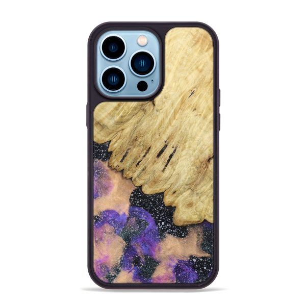 iPhone 14 Pro Max Wood+Resin Phone Case - Lou (Cosmos, 672506) Hot on Sale