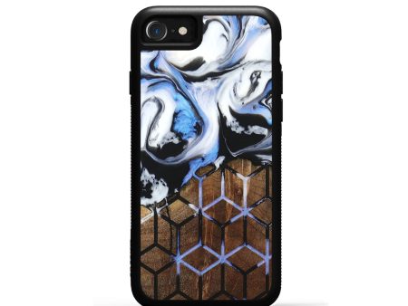 iPhone SE Wood+Resin Phone Case - Hailee (Pattern, 672116) Fashion