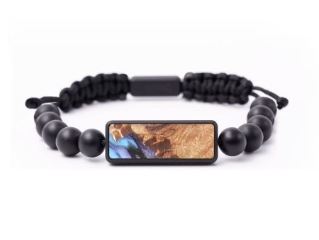 Onyx Bead Wood+Resin Bracelet - Ericka (Blue, 673932) Online Sale