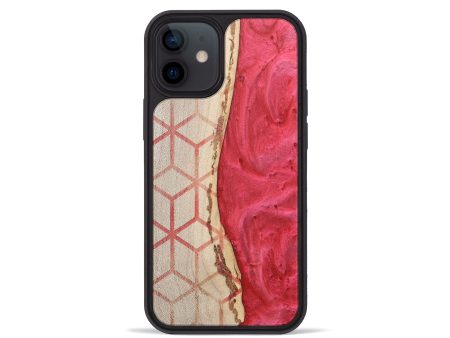 iPhone 12 mini Wood+Resin Phone Case - Jordyn (Pattern, 677134) Online Sale