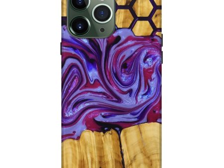 iPhone 13 Pro Max Wood+Resin Live Edge Phone Case - Sheri (Purple, 674680) Supply