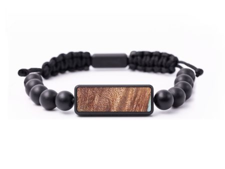 Onyx Bead Wood+Resin Bracelet - Emely (Wood Burl, 673803) Cheap