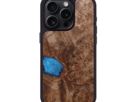 iPhone 15 Pro Wood+Resin Phone Case - Wallace (Wood Burl, 672541) Sale