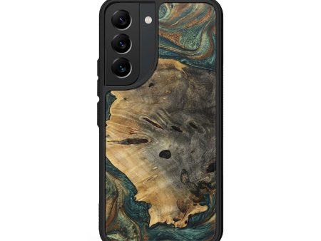 Galaxy S22 Wood+Resin Phone Case - Kiana (Green, 675136) Supply