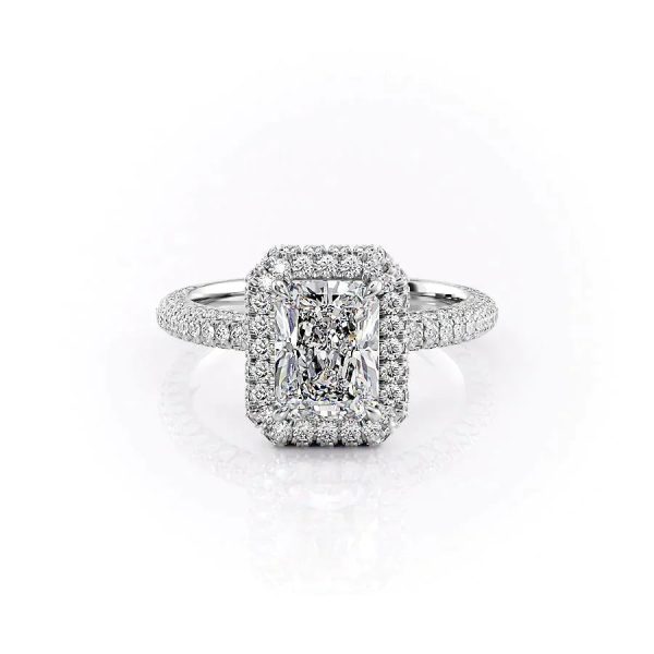 The Kylie Set With A 2 Carat Radiant Moissanite Online now