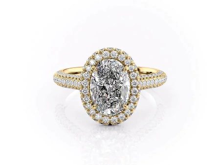 The Kylie Set With A 4 Carat Oval Moissanite Online Hot Sale