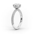 The Celine Set With A 3.5 Carat Round Moissanite Hot on Sale