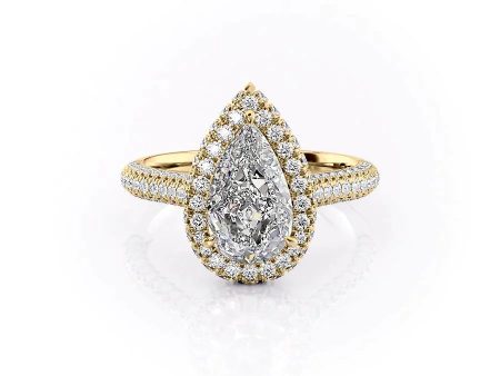 The Kylie Set With A 5 Carat Pear Moissanite on Sale