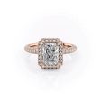 The Kylie Set With A 3.5 Carat Radiant Moissanite For Sale