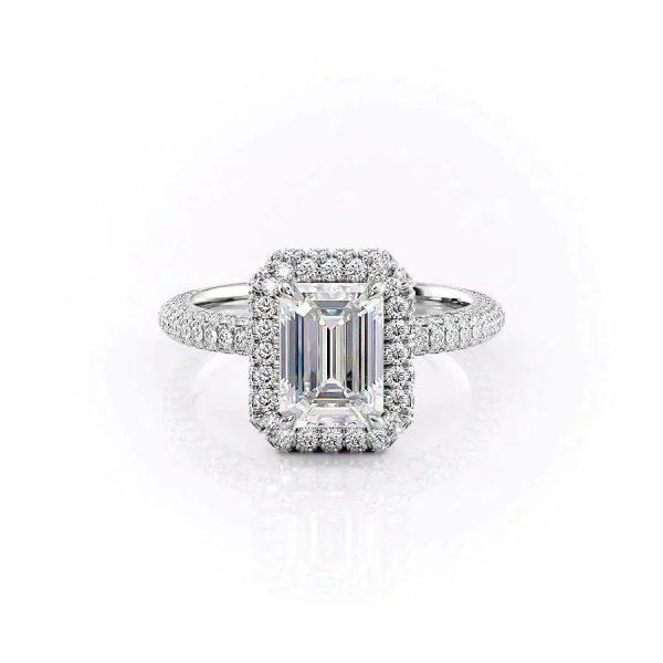 The Kylie Set With A 5 Carat Emerald Moissanite Discount