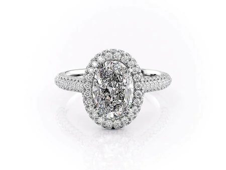 The Kylie Set With A 4.5 Carat Oval Moissanite Cheap