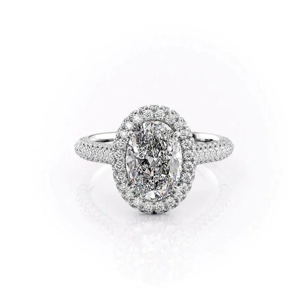 The Kylie Set With A 4.5 Carat Oval Moissanite Cheap